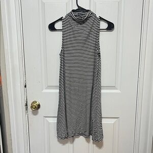 Soprano Black and White Striped Kids Dress